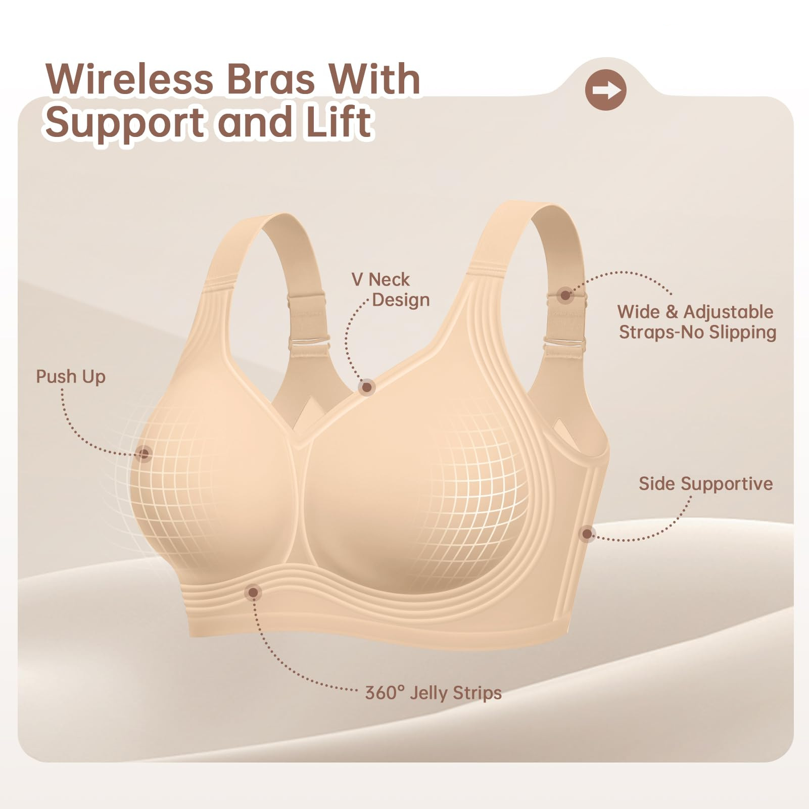 Sujetador inalámbrico de talla - Underwire Bra Padded reseña y precio