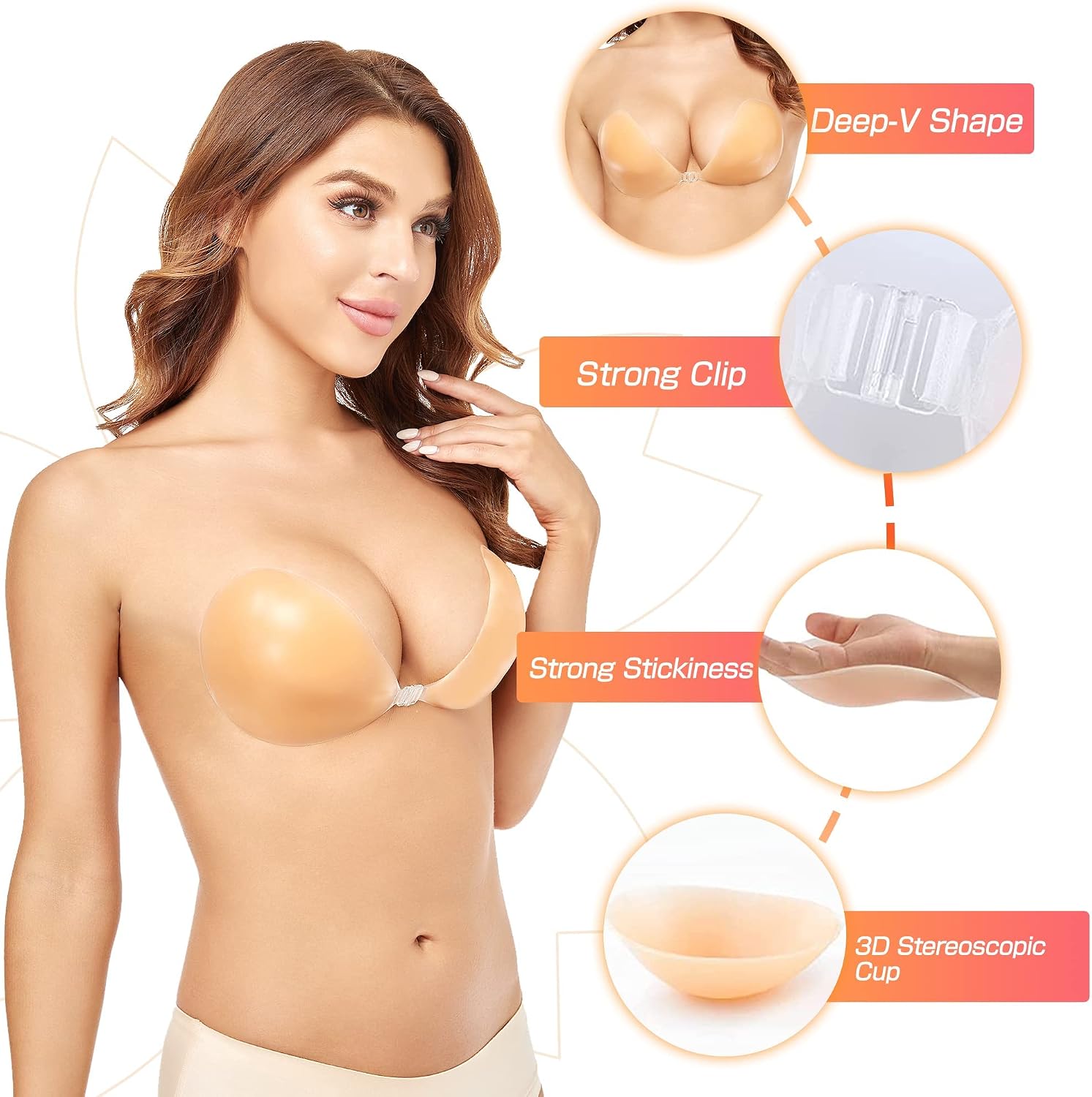 Sujetador de silicona sólida s - Push Up Bra Silicone reseña y precio